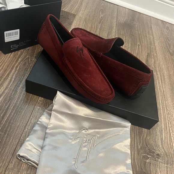 NWT Giuseppe Zanotti burgundy loafers size 41 - Picture 11 of 12